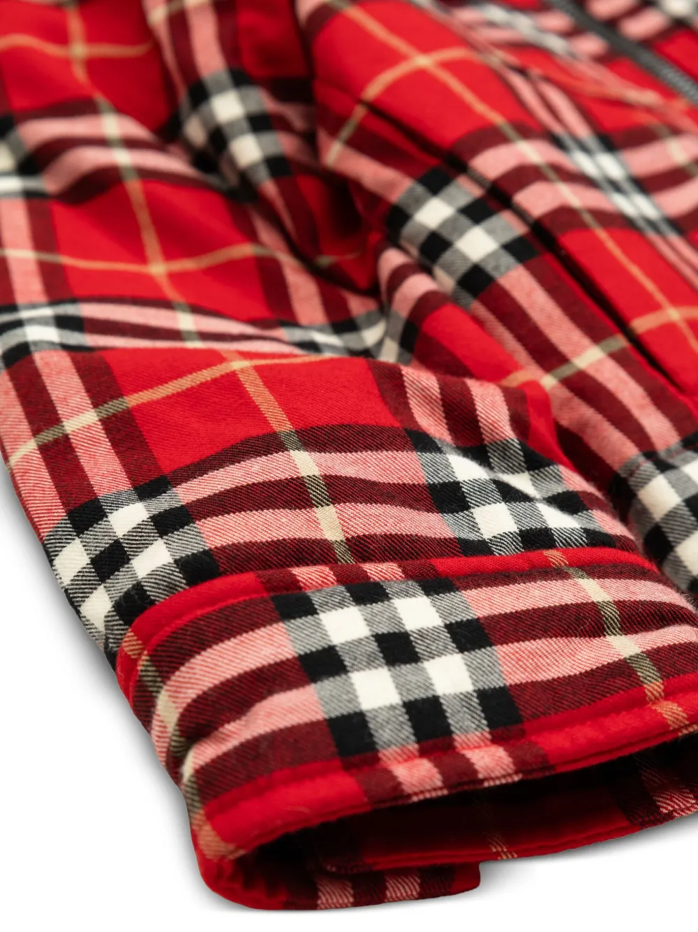 Burberry Kids Geruit jack Rood