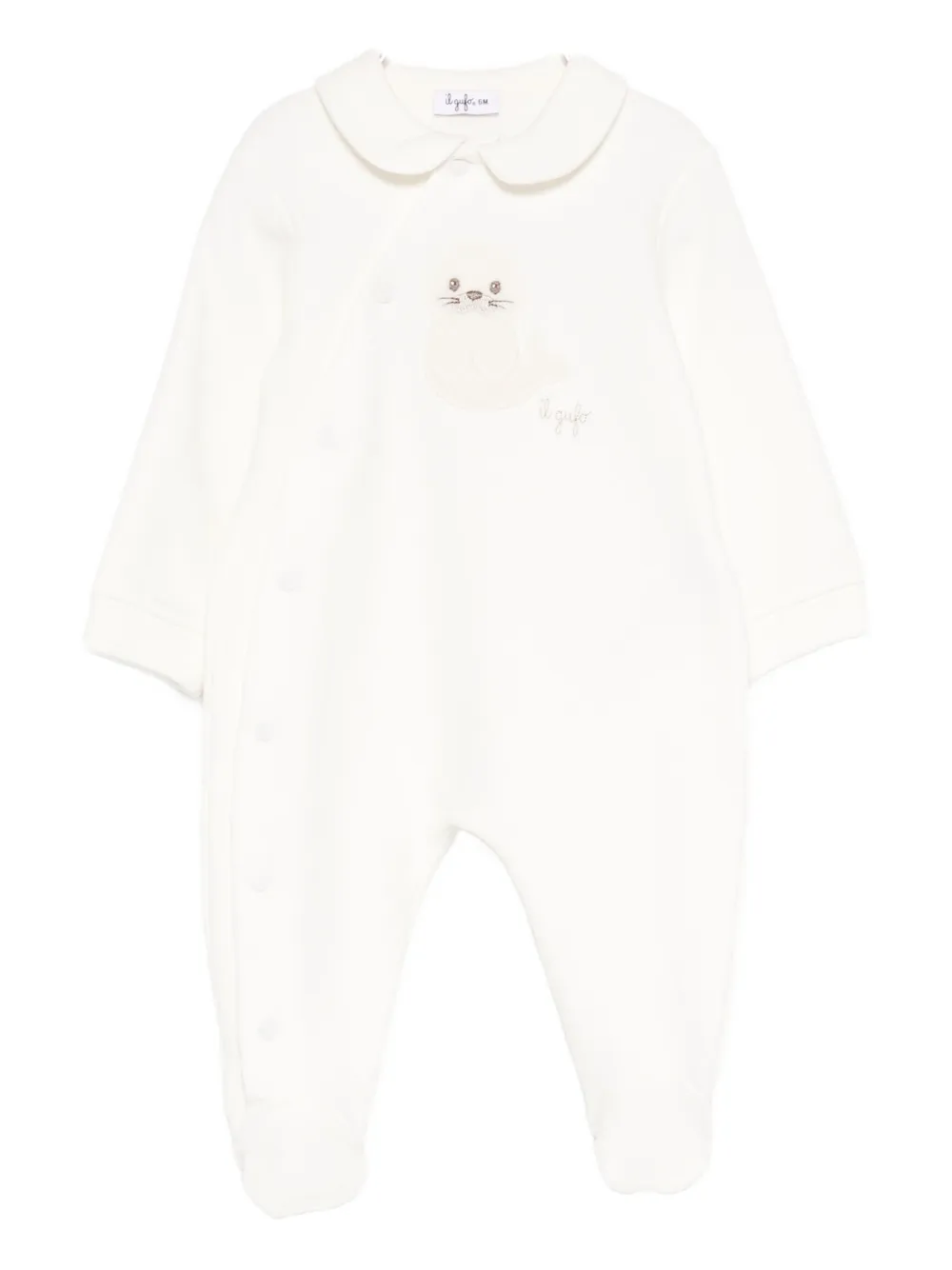Il Gufo Babies' Embroidered Pajamas In White