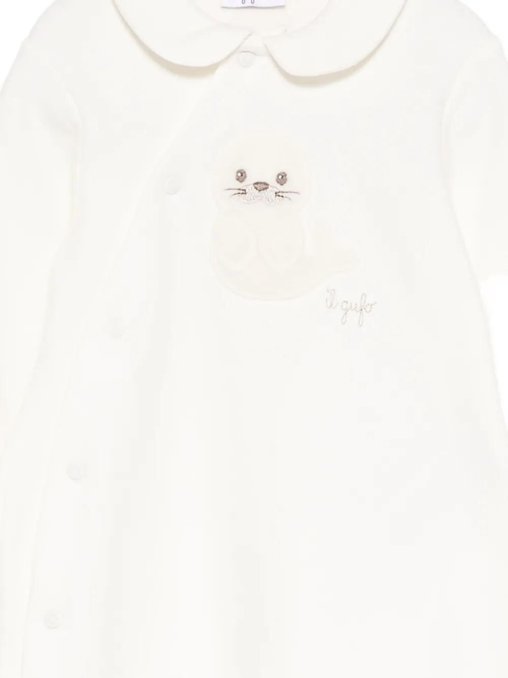Il Gufo Embroidered Pajamas In White