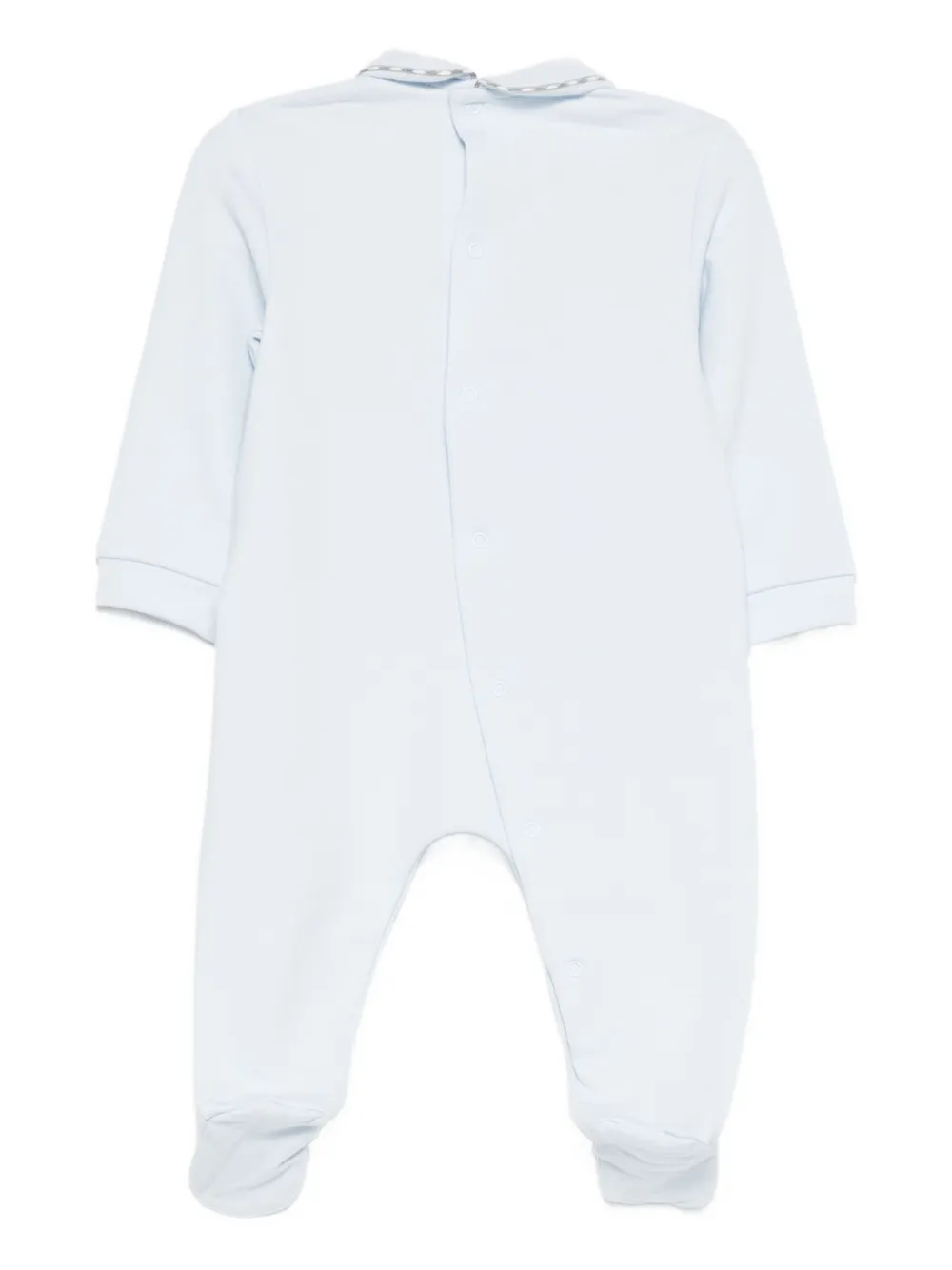 Il Gufo Peter Pan-collar appliqué pajamas - Blauw