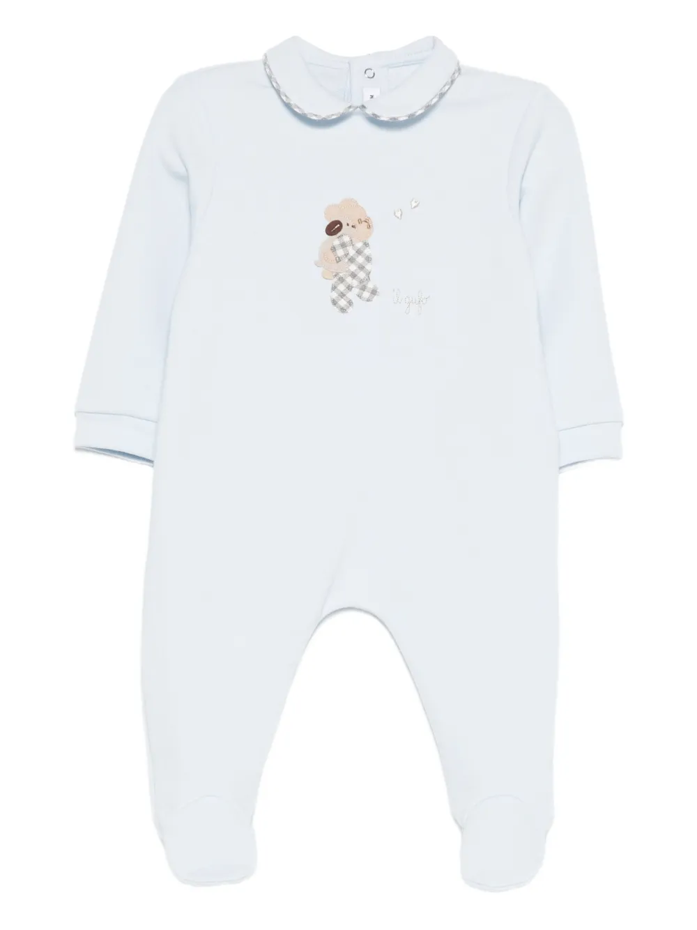 Il Gufo Peter Pan-collar appliqué pajamas | Blue | Image 1