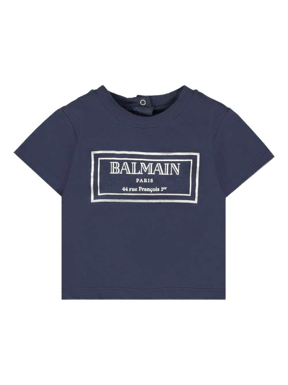 Balmain Kids short sleeve logo T-shirt - Blu
