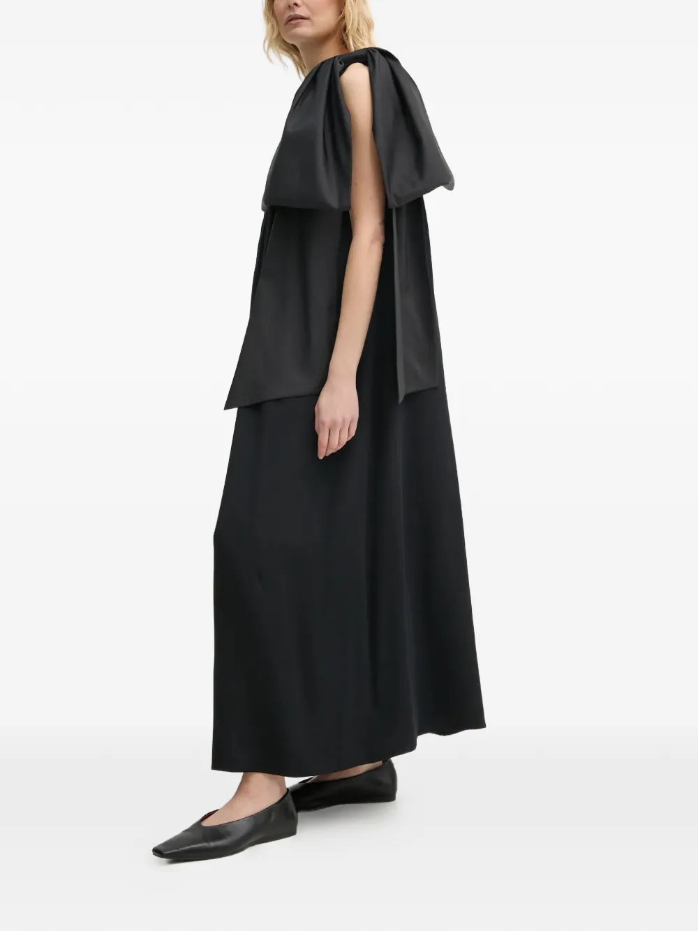 Sleeper Asymmetrische midi-jurk - Zwart