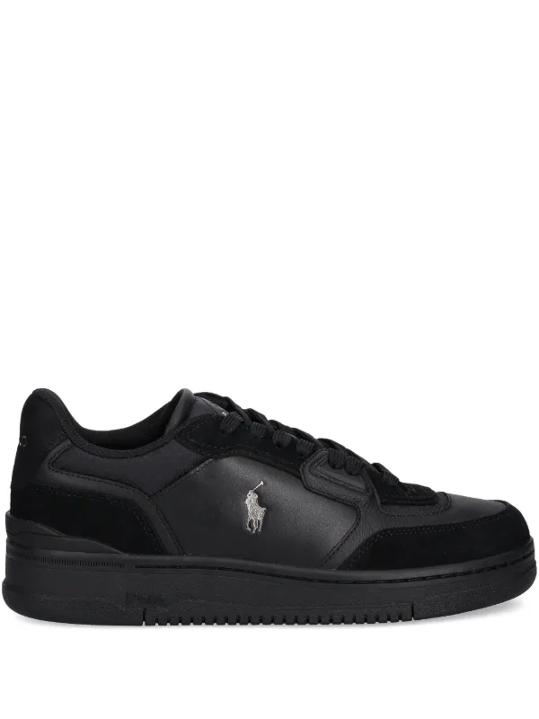 Polo Ralph Lauren ロゴ スニーカー | ブラック | FARFETCH JP