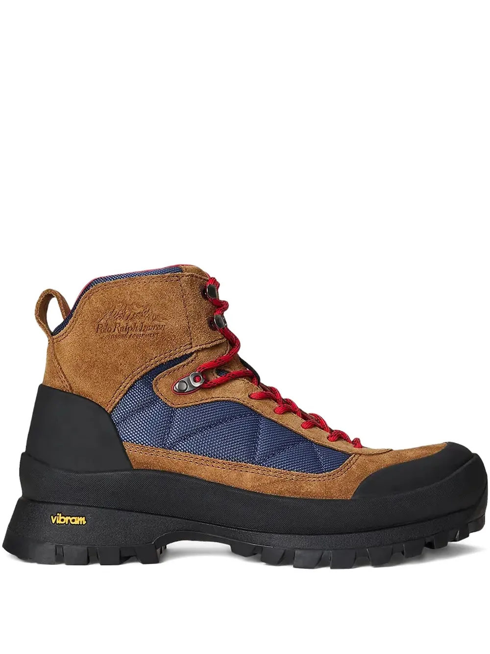 Polo Ralph Lauren bottines lacées à design matelassé | marron | Image 1