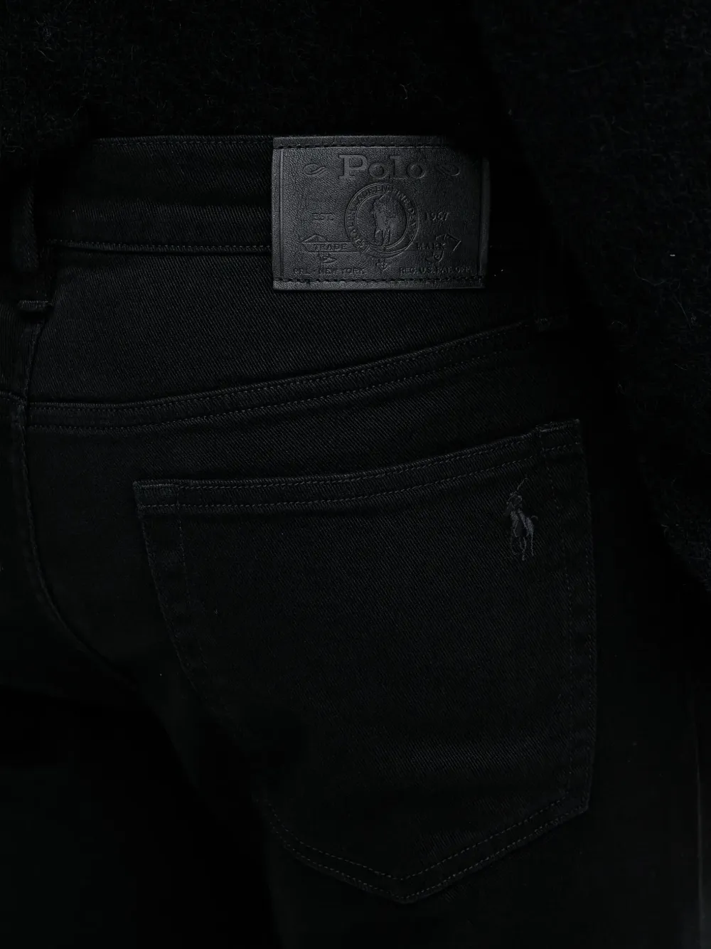 Polo Ralph Lauren Jeans met logodetail Zwart