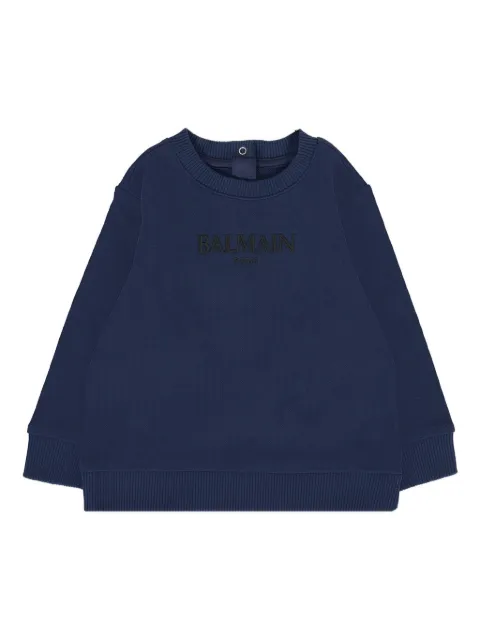 Balmain Kids sudadera con botones y cuello redondo