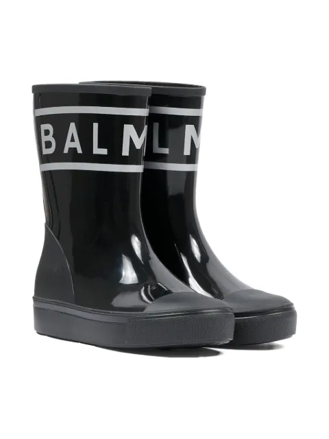 Balmain Kids logo-motif rain boots