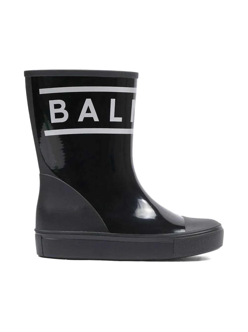 Balmain Kids logo-motif rain boots - Zwart