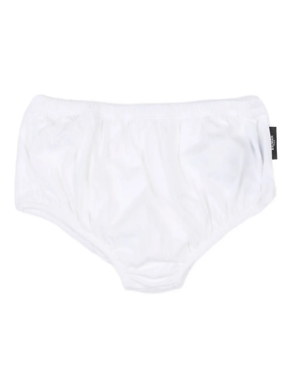 Balmain Long-sleeve Cotton Dress In White