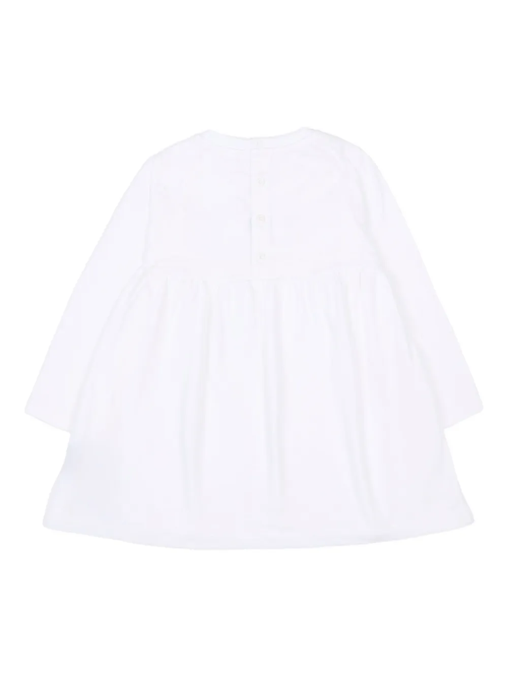 Balmain Kids long-sleeve cotton dress - Wit