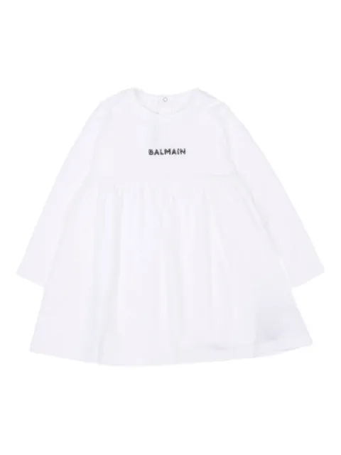 Balmain Kids long-sleeve cotton dress