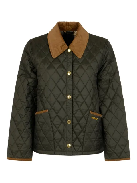 Barbour corduroy-collar qwuilted jacket