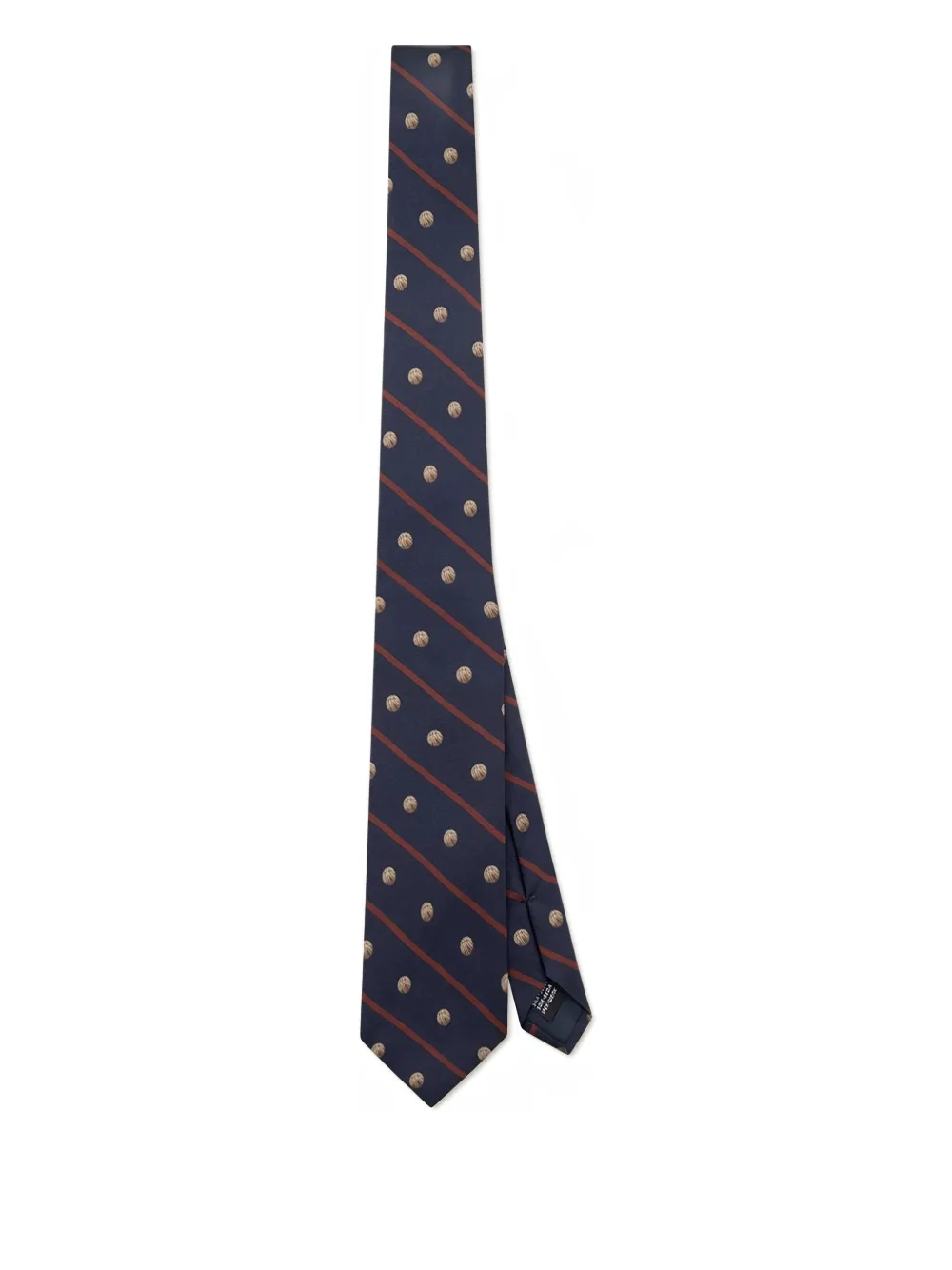 Les Deux striped basketball tie | Blue | Image 1