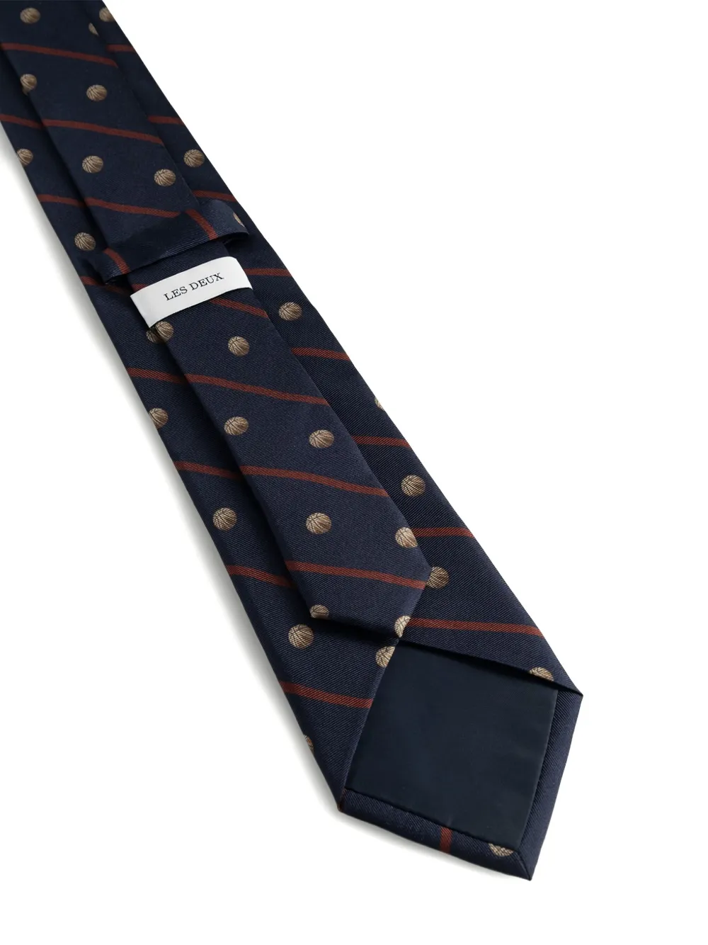 Les Deux striped basketball tie | Image 2