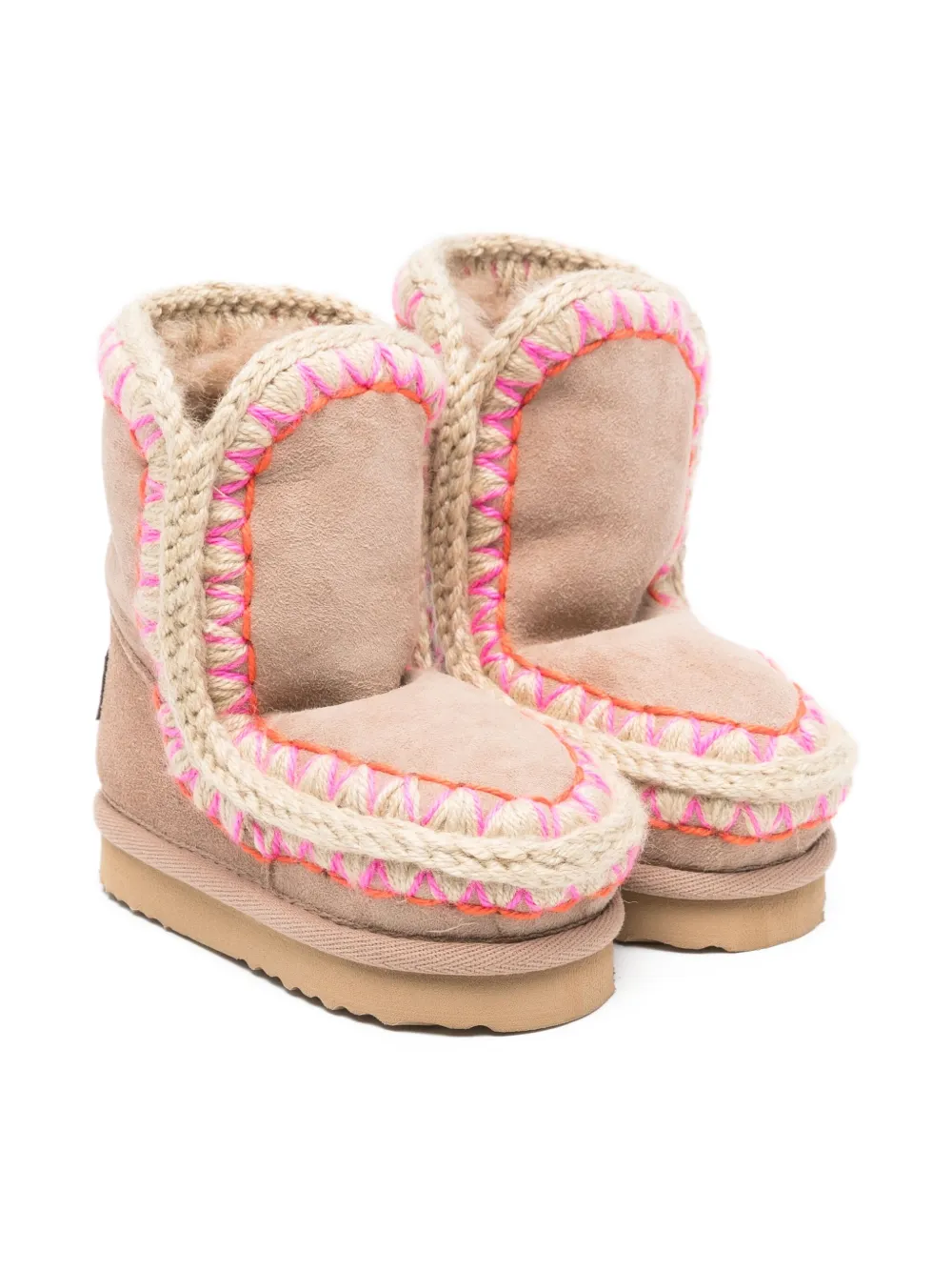 Mou Kids Eskimo overstitching boots | Neutrals | Image 1