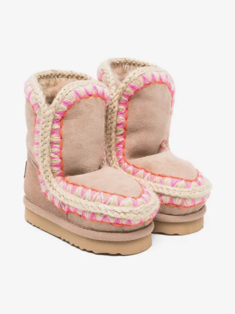 Mou Kids overstitching boots