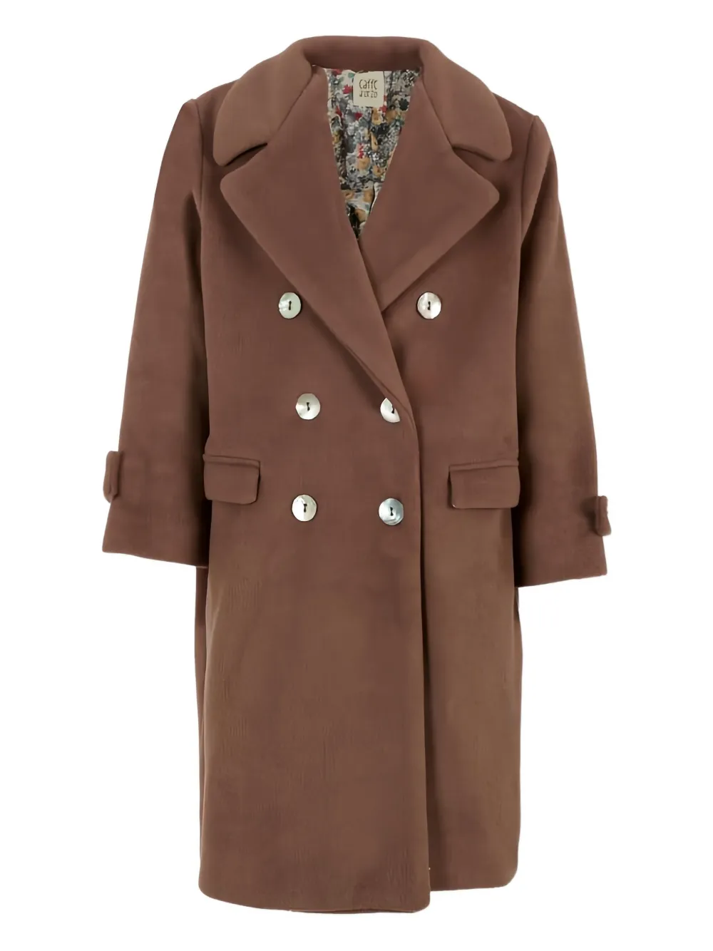 Caffe' D'orzo double-breasted coat | Brown | Image 1
