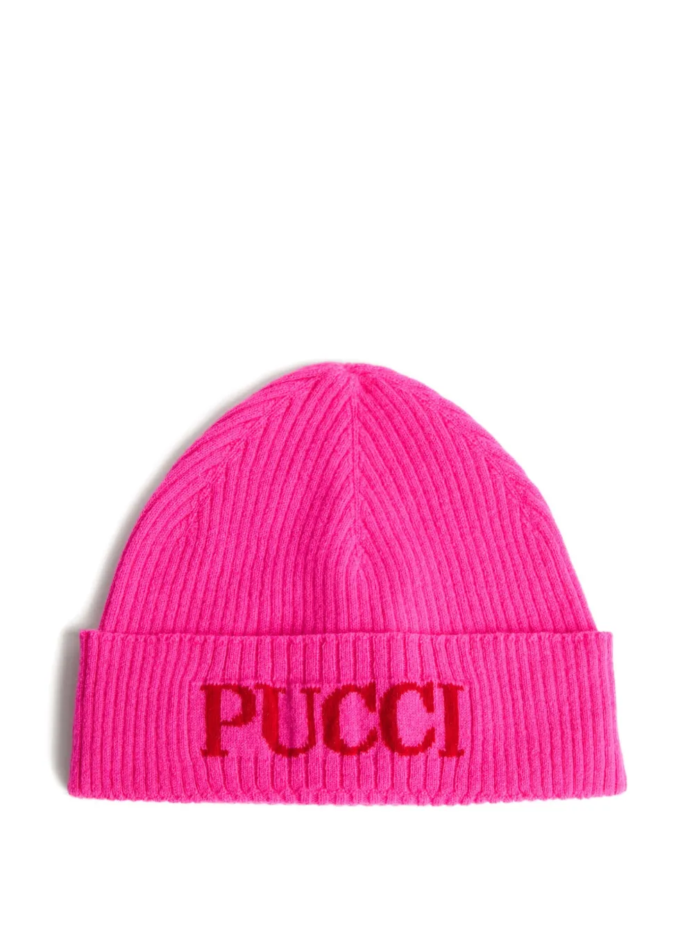 Pucci Junior Logo-jacquard Beanie In Pink
