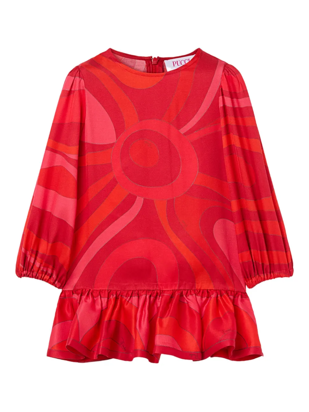 PUCCI Junior robe imprimée à volants | rouge | Image 1