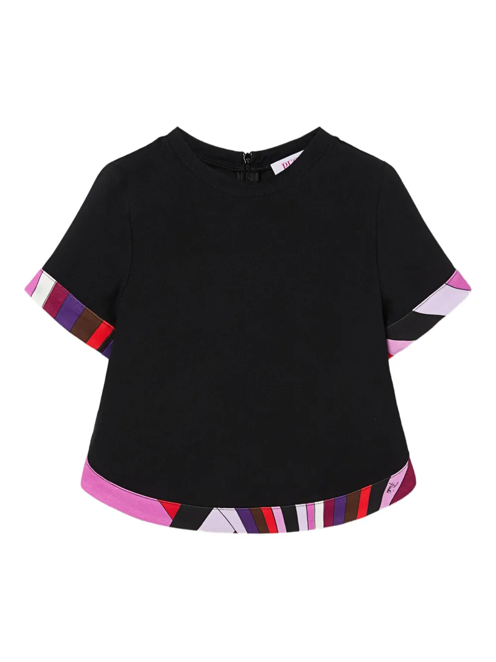 PUCCI Junior printed-trim top | Black | Image 1