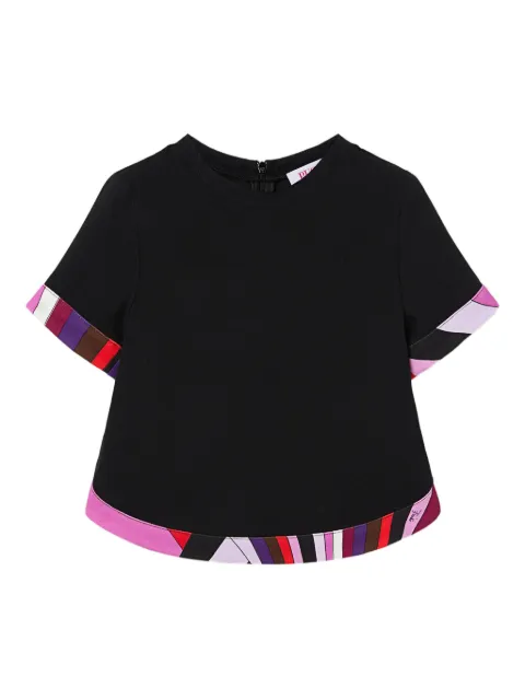 PUCCI Junior top con ribete estampado