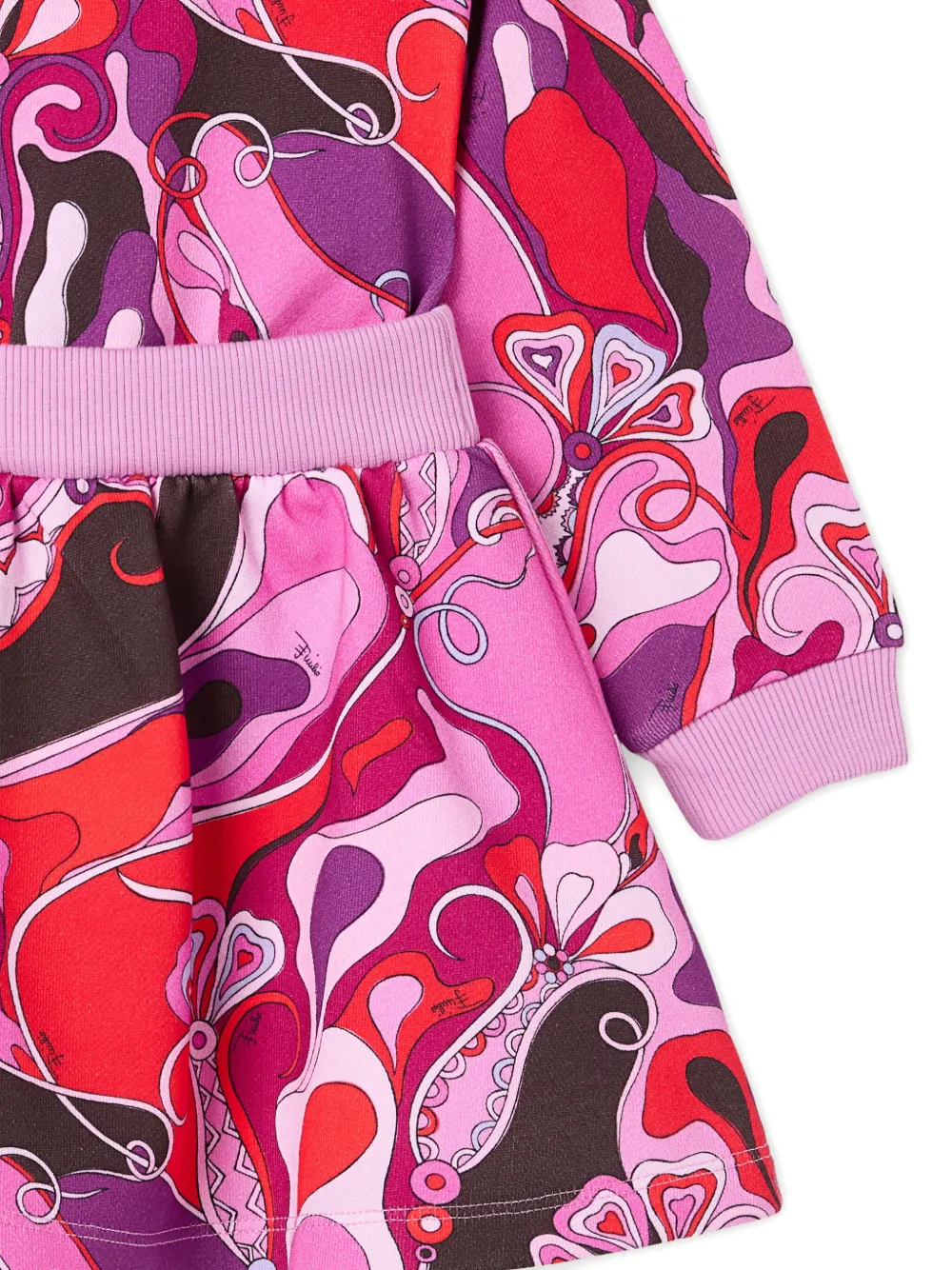 PUCCI Junior Jurk met orchidee-print Roze
