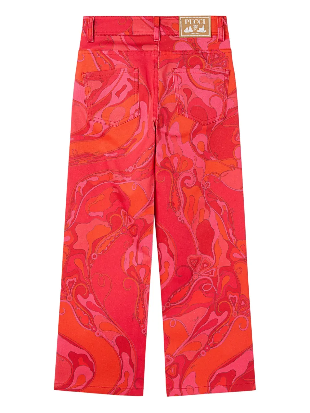 PUCCI Junior Orchidee-print five-pockets trousers | Girls Casual Trousers | Image 2
