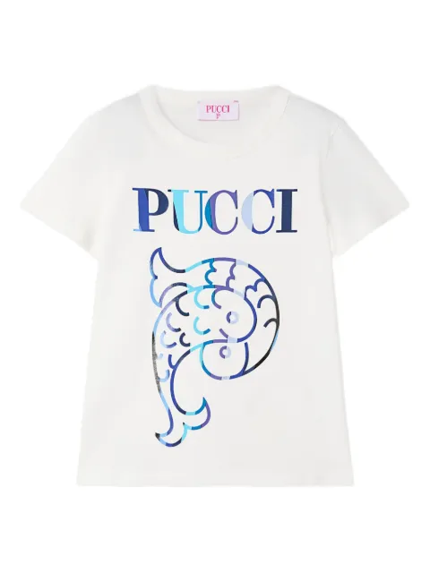 PUCCI Junior logo-print T-shirt