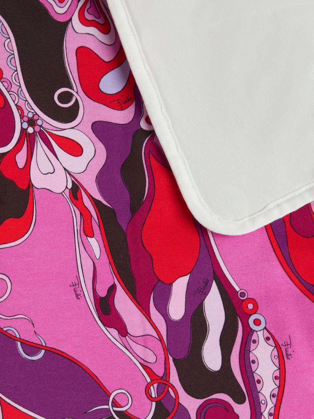 Pucci Junior Orchidee-print Blanket In Pink