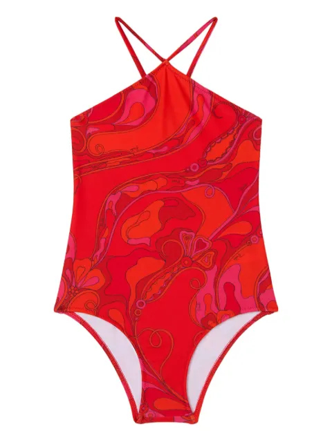 PUCCI Junior Orchidee-print swimsuit