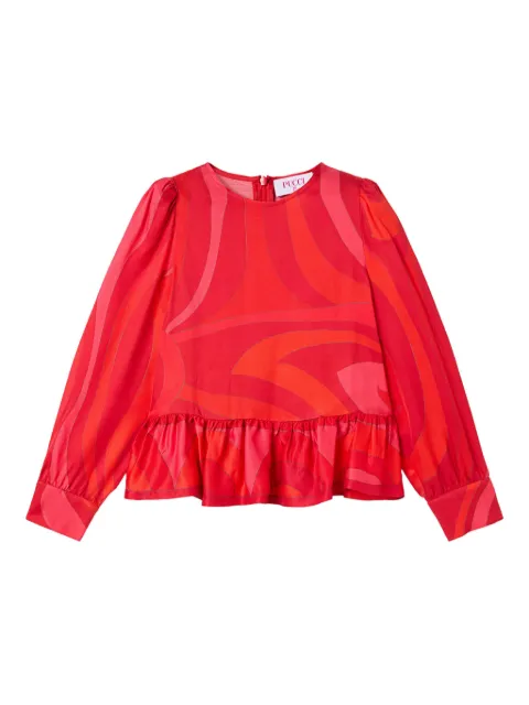 PUCCI Junior blusa con estampado Marmo