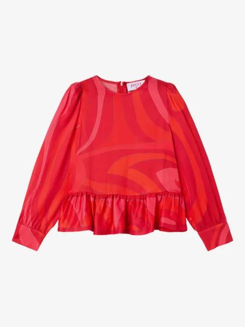 PUCCI Junior blusa con estampado Marmo