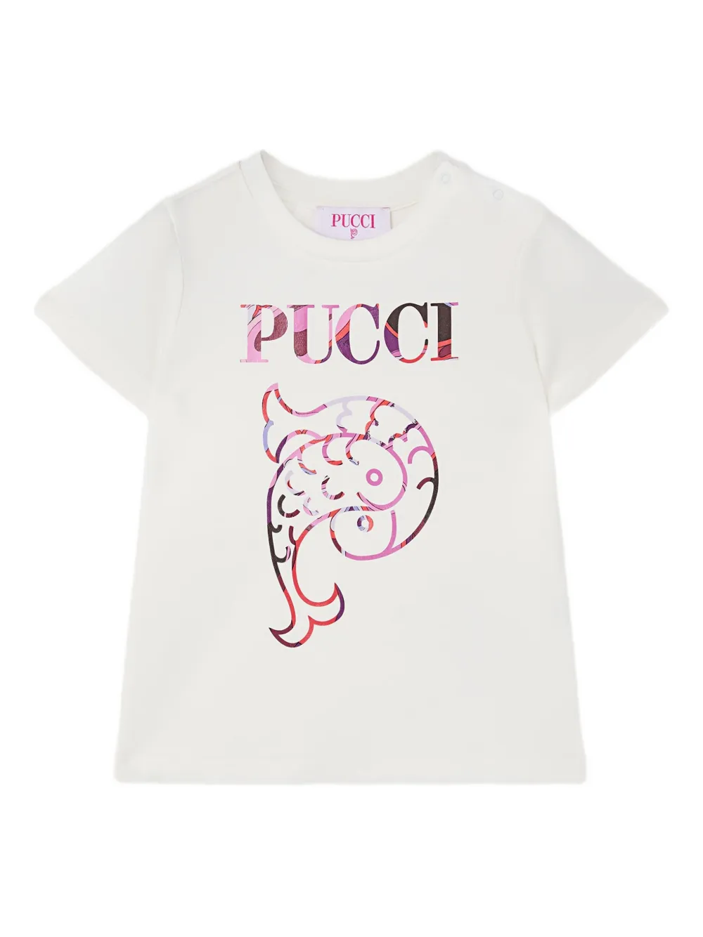 PUCCI Junior playera con estampado gráfico | blanco | Image 1