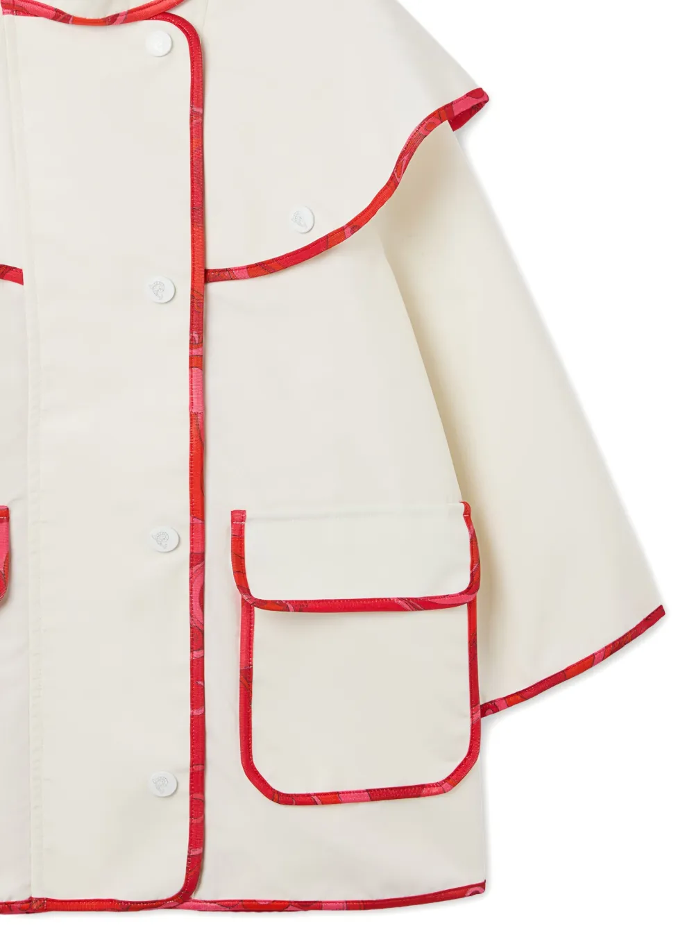 Pucci Junior Contrasting Edges Jacket In Multi