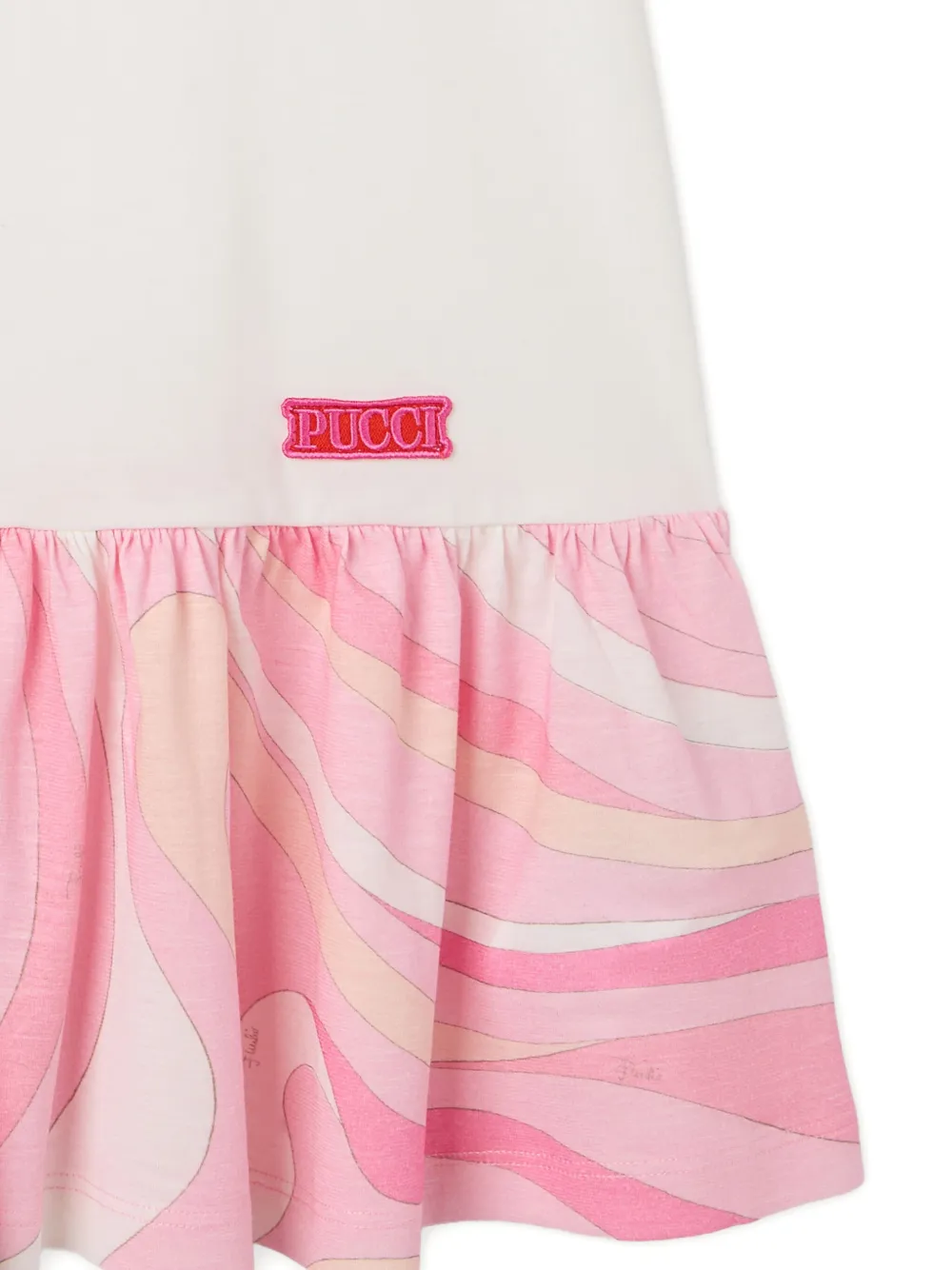 PUCCI Junior Jurk met ruches Wit