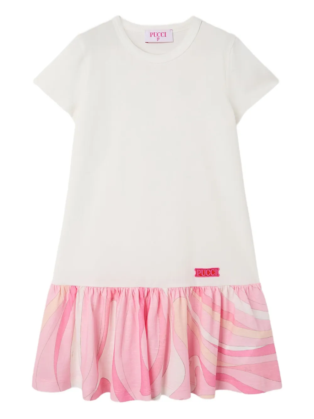 PUCCI Junior Jurk met ruches Wit