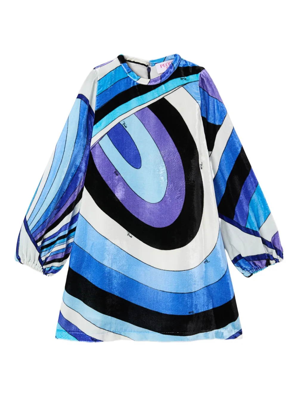 Pucci Junior Iride-print Dress In Blue