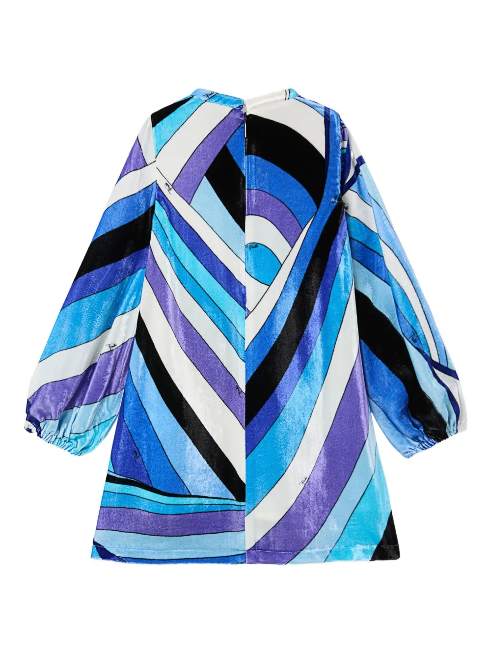 Pucci Junior Iride-print Dress In Blue