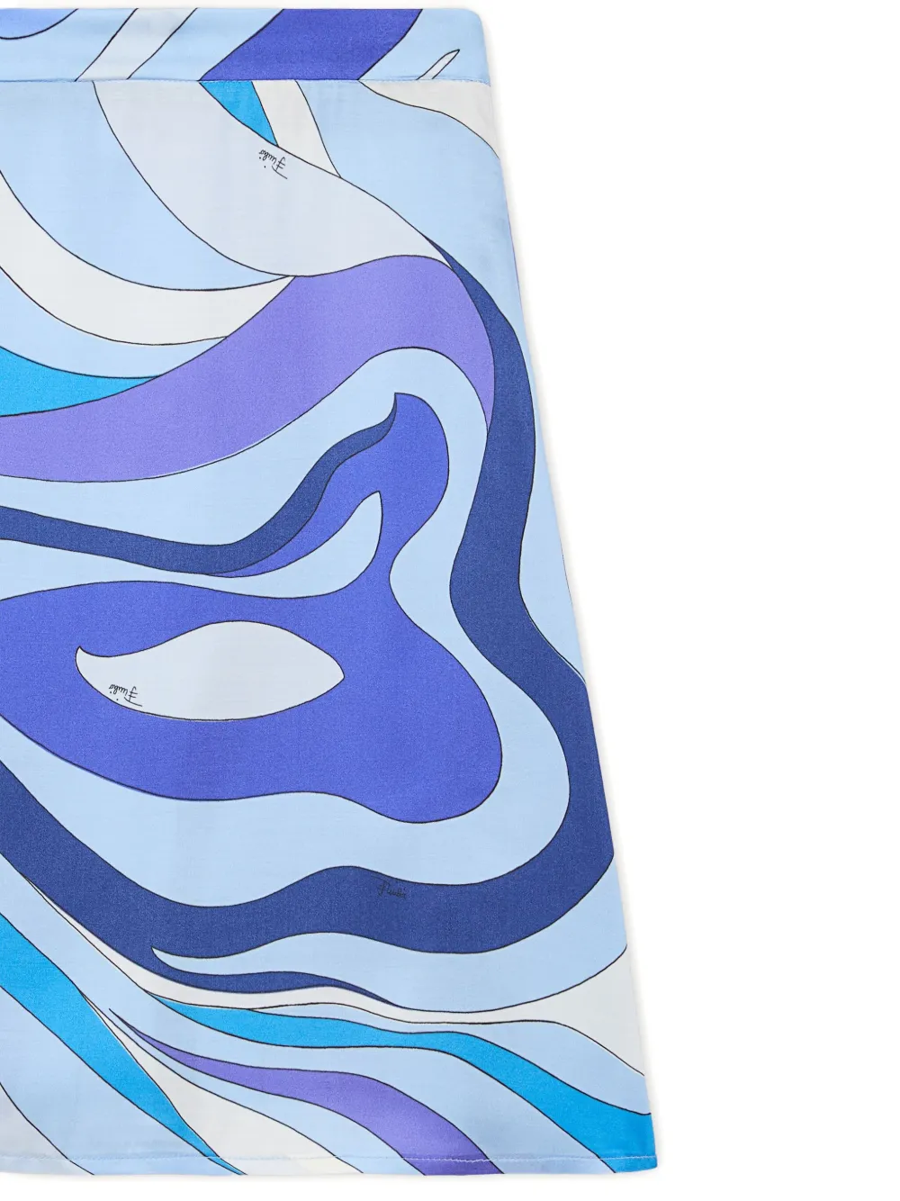 PUCCI Junior Rok met Marmo-print Blauw