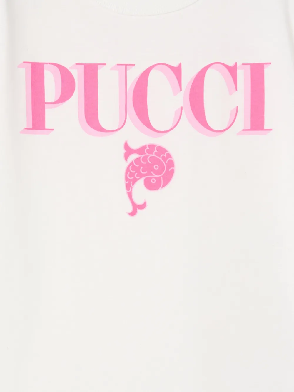 Pucci Junior Logo-graphic T-shirt In White