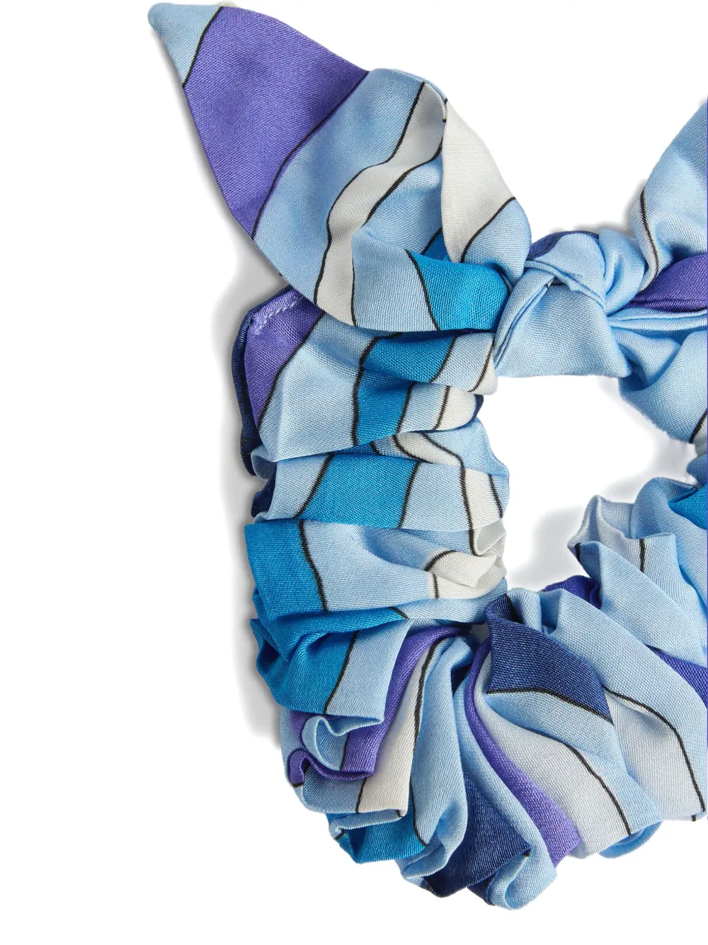 Pucci Junior Marmo-print Scrunchie In Blue