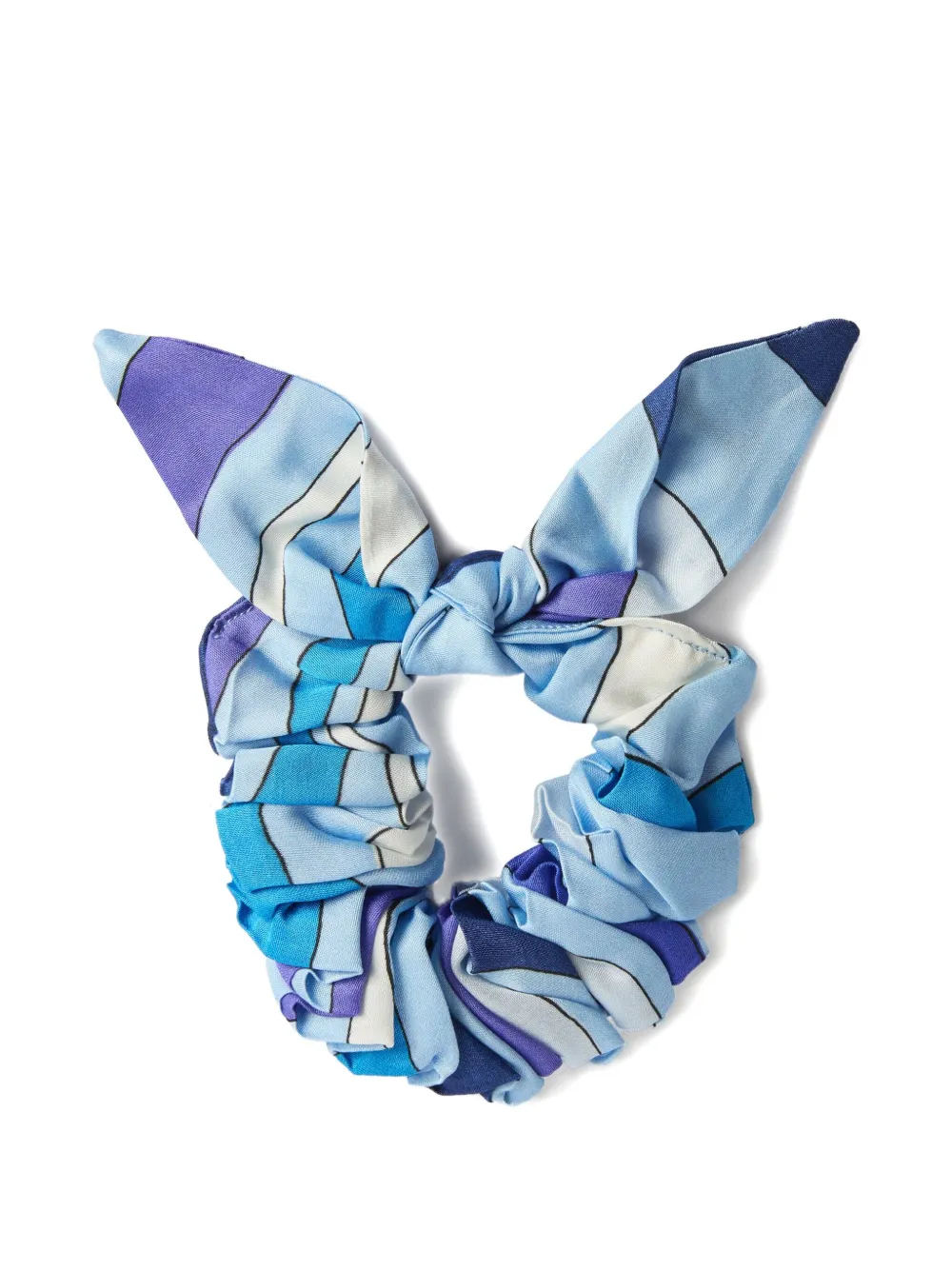 Pucci Junior Marmo-print Scrunchie In Blue