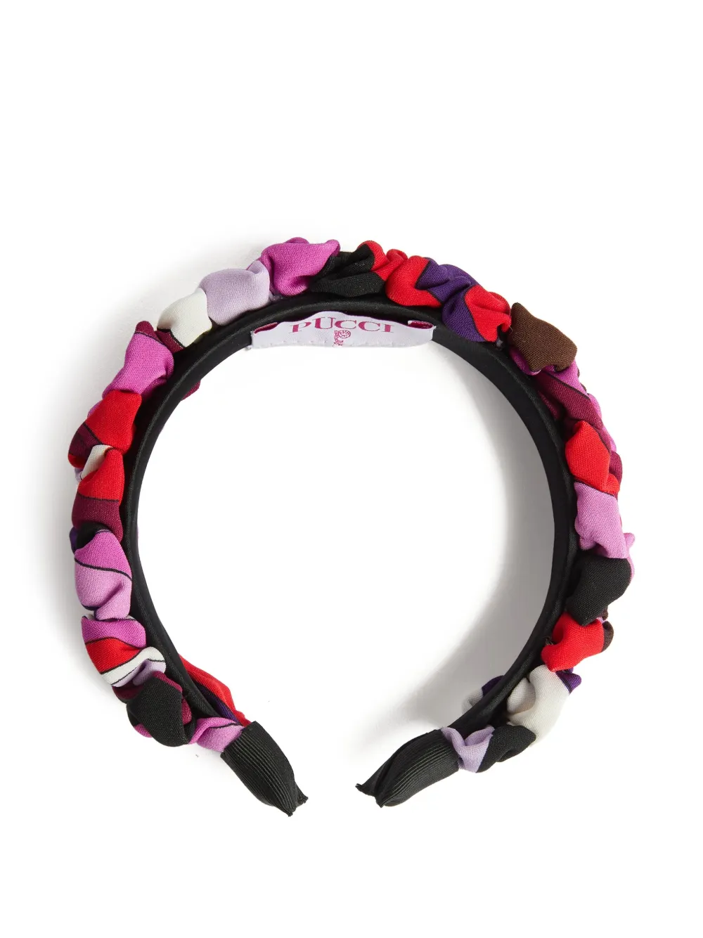 PUCCI Junior Iride-print ruched headband | Pink | Image 1