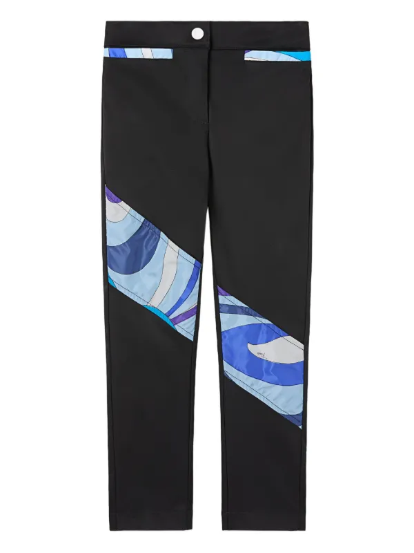 プッチページ PUCCI Junior Trousers With Printed Inserts | Black | FARFETCH OM