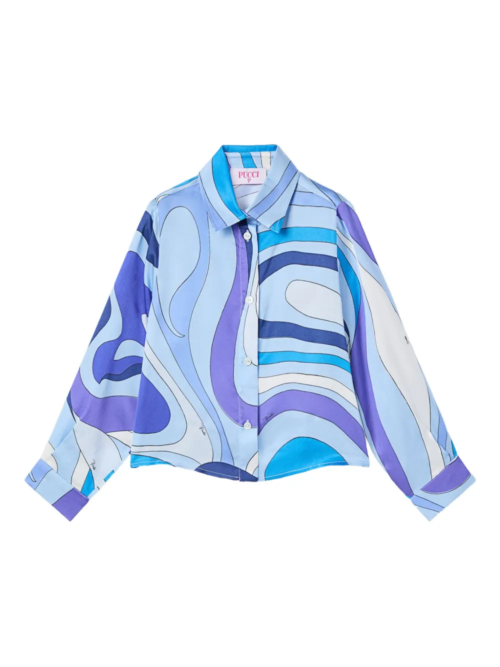 PUCCI Junior Hemd mit Marmo-Print | Blau | Image 1