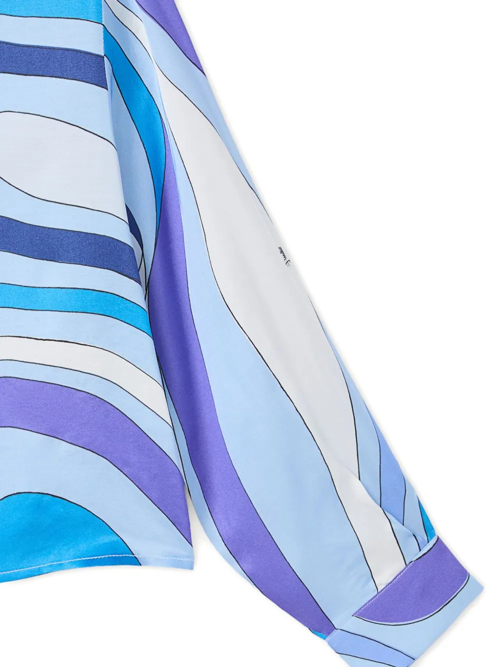 PUCCI Junior Shirt met Mormo-print en lange mouwen Blauw