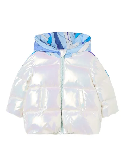 PUCCI Junior holographic-effect down jacket