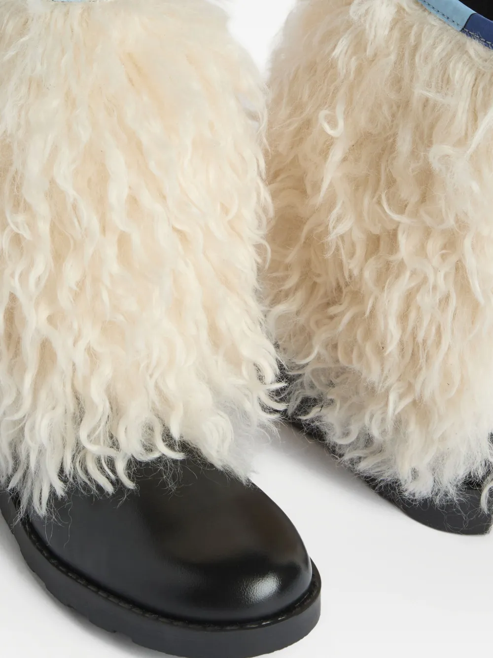 Pucci Junior Fur Trim Boots In Black