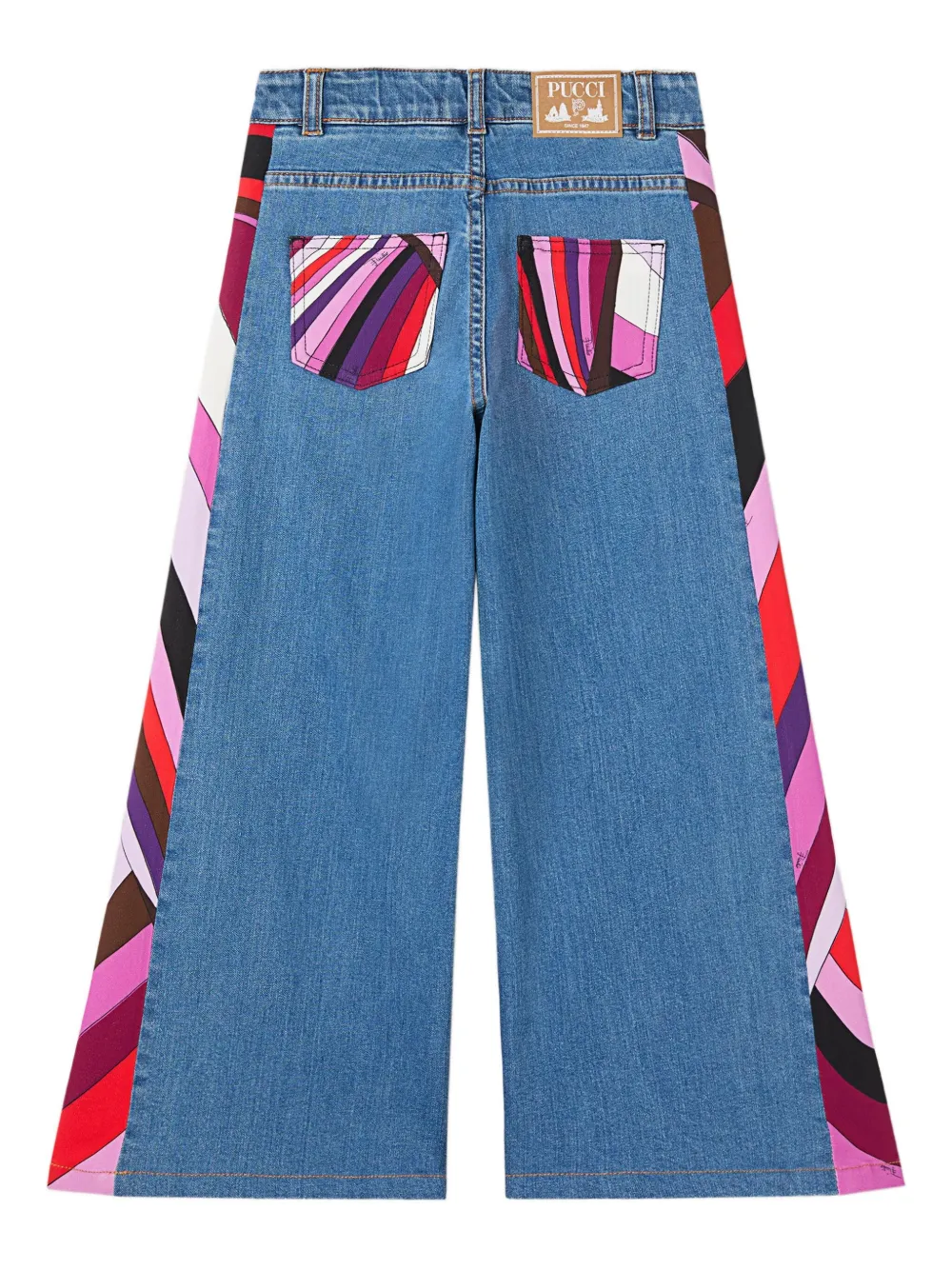 Pucci Junior Button-fastening Jeans In Multi